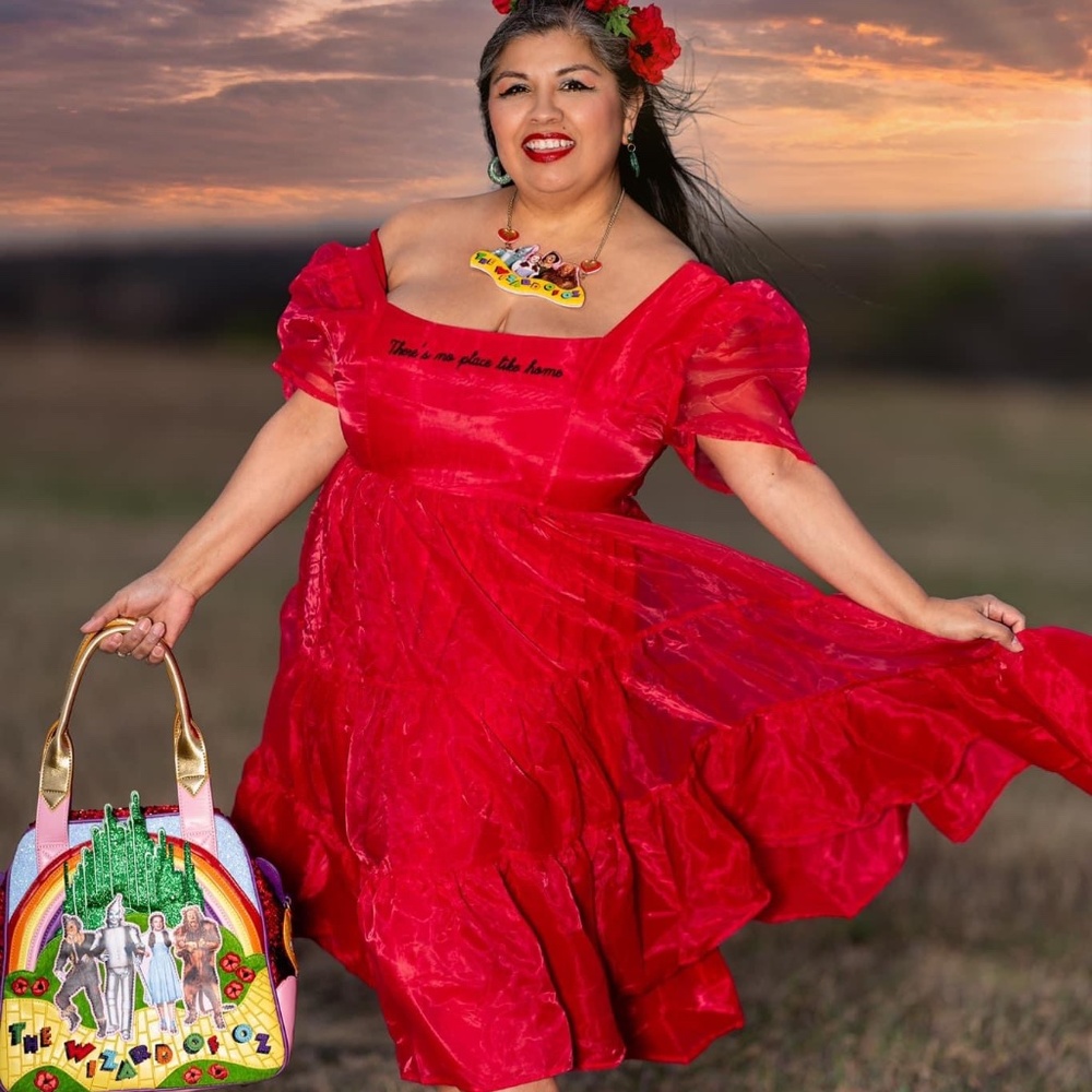 Dolls Kill No Place Like Home Red Organza Dress